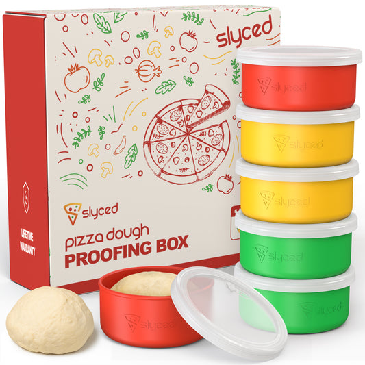 Slyced Set of 6 Silicone Pizza Dough Proofing Boxes